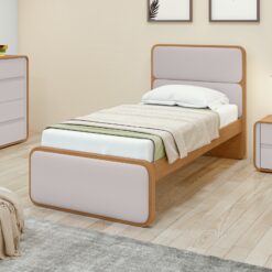 Cama Solteiro Loop Amêndoa Clean - LOPAS