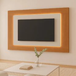 Painel até 65" Atenas 2,20 m Naturale/Off White - MAVAULAR