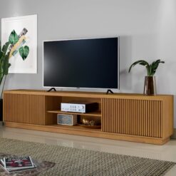 Rack até 75" Arezzo 1.8 Ripado/Naturale - MAVAULAR