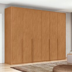 Guarda-Roupa 6 Portas Imperatore 2,74 m Amêndoa Clean - LOPAS