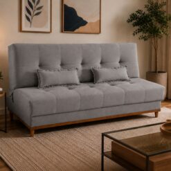 Sofá Cama Catânia 1,88 m Veludo Cinza 10 - MDP ESTOFADOS